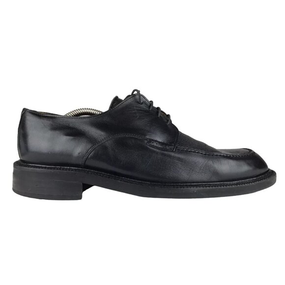 BrassBoot Mens Black 93687-01-SY Round Toe Lace Up‎ Oxford Dress Shoes Size 9.5 - Picture 1 of 9